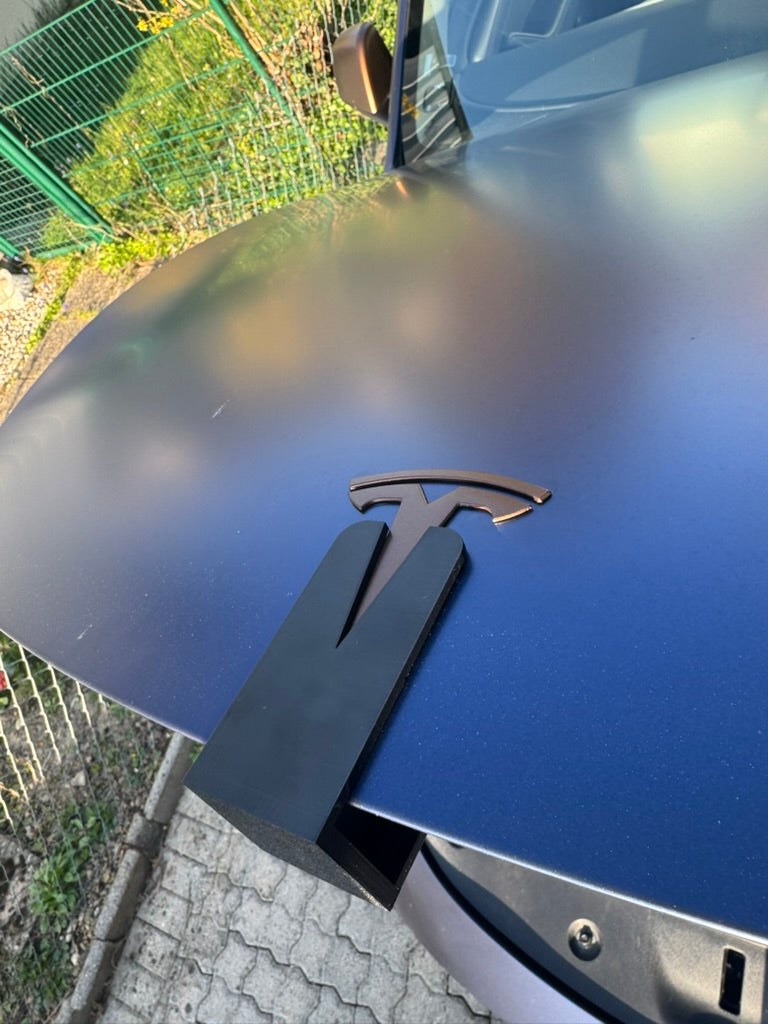 Original Front Tesla Emblem Mattschwarz